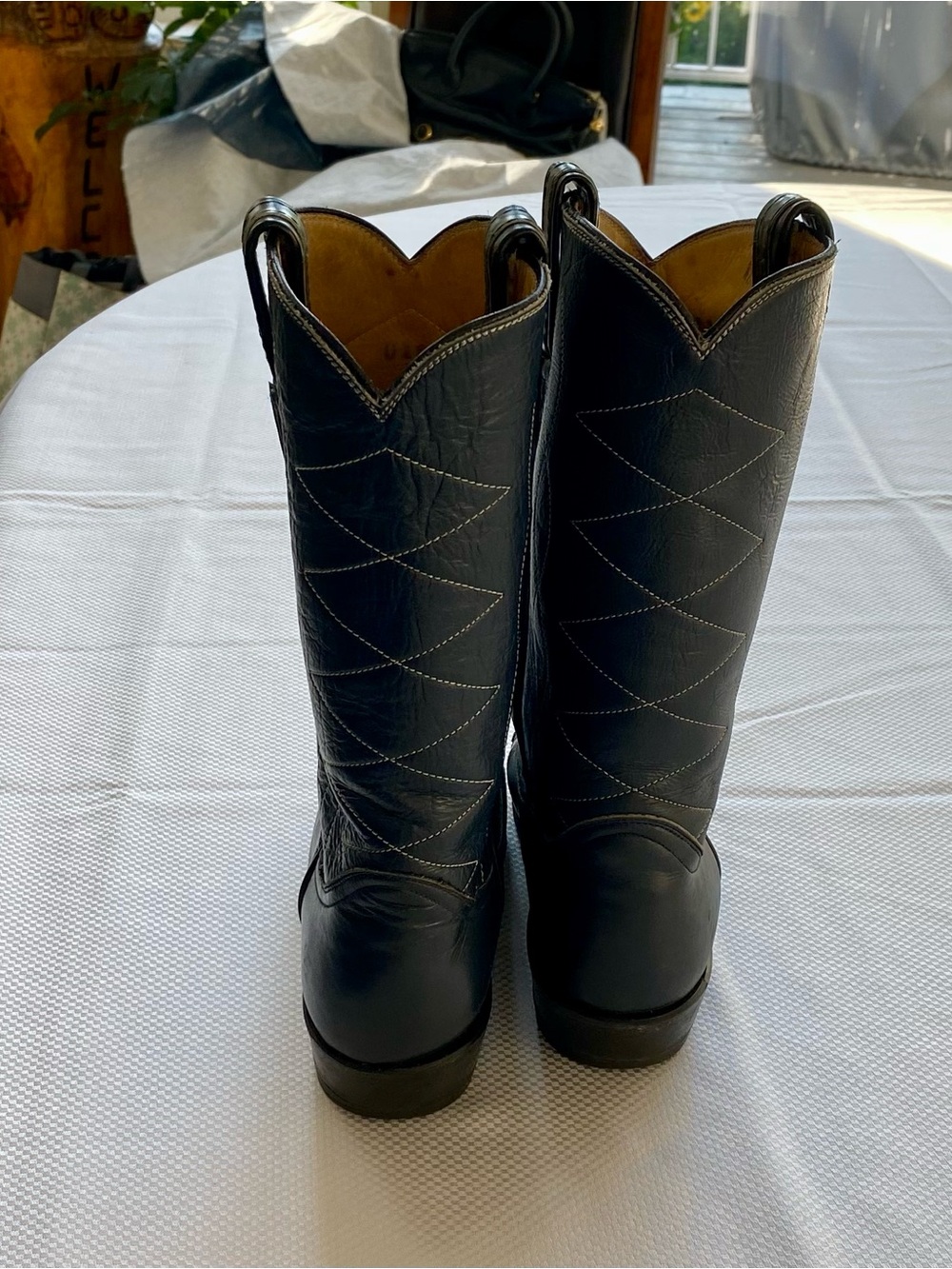 Tony Lama Women's Black Western Rodeo Cowboy Wedding MidCalf Boots - Picture 10 of 16